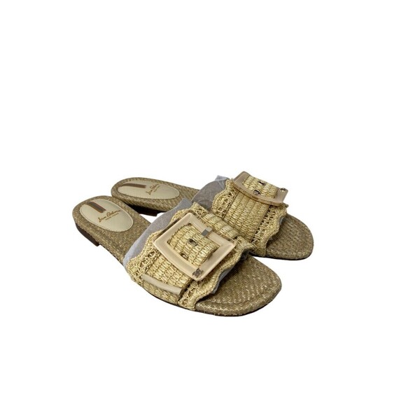 Sam Edelman Flip Flops Women's Size 10 Medium Grass Woven Bambi Natural Rafflia - Picture 3 of 12